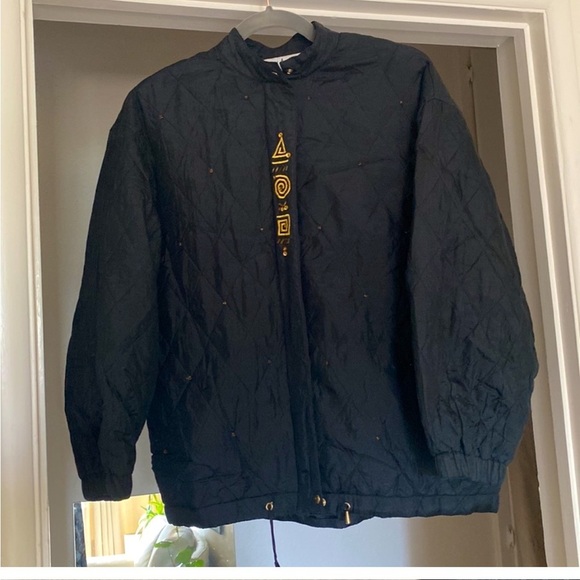 90s SILK‎ bomber jacket - Picture 1 of 5